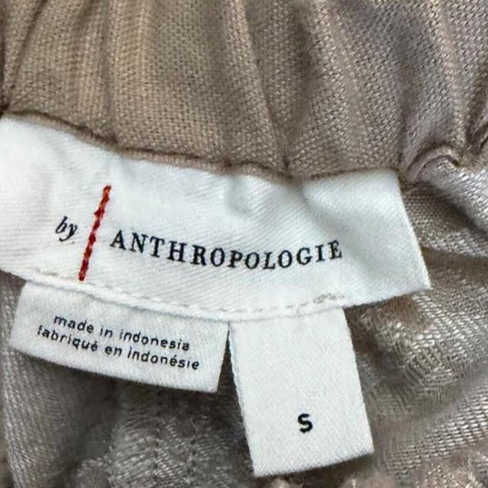 Anthropologie Tan Cream Floral Bubble Jacquard Shorts Size S - Picture 5 of 5
